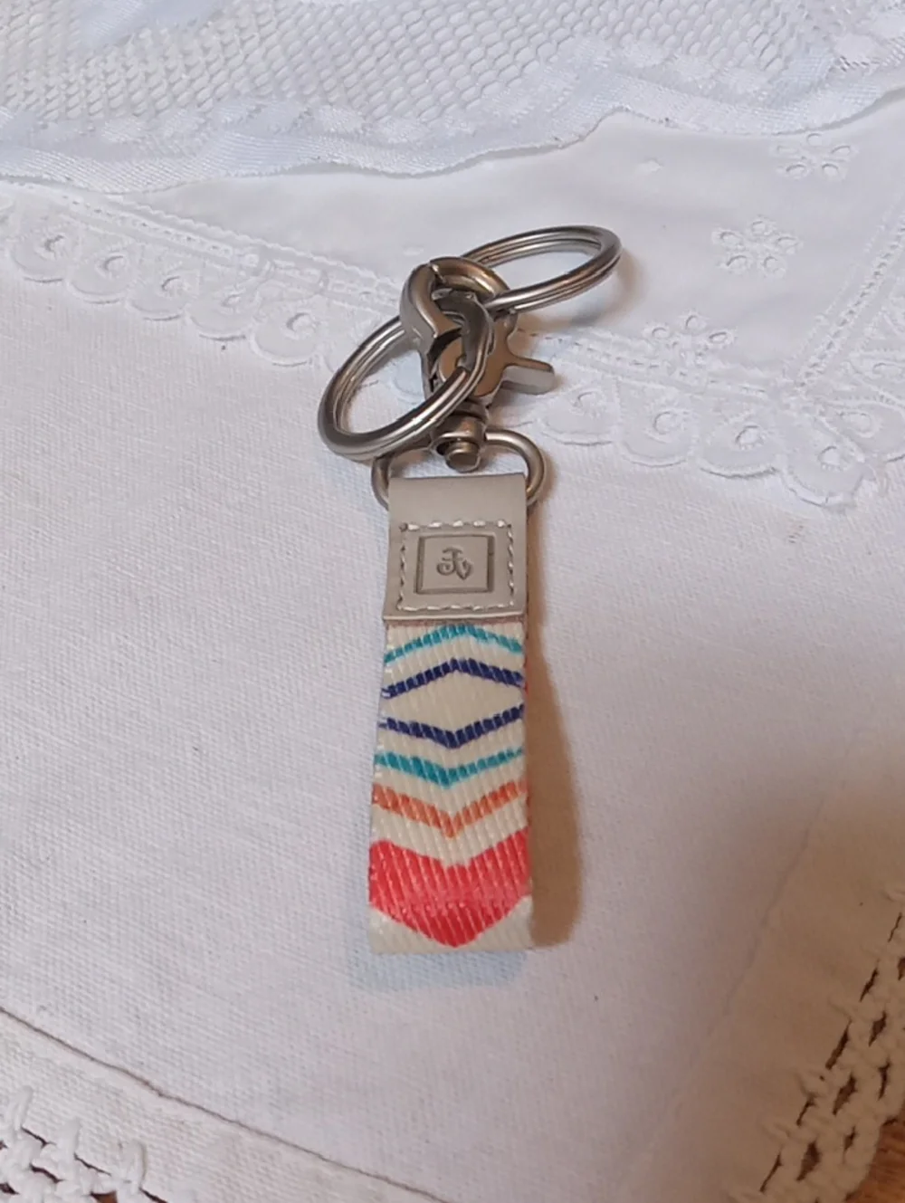 Finger Lanyard Keychain Chevron Stripes